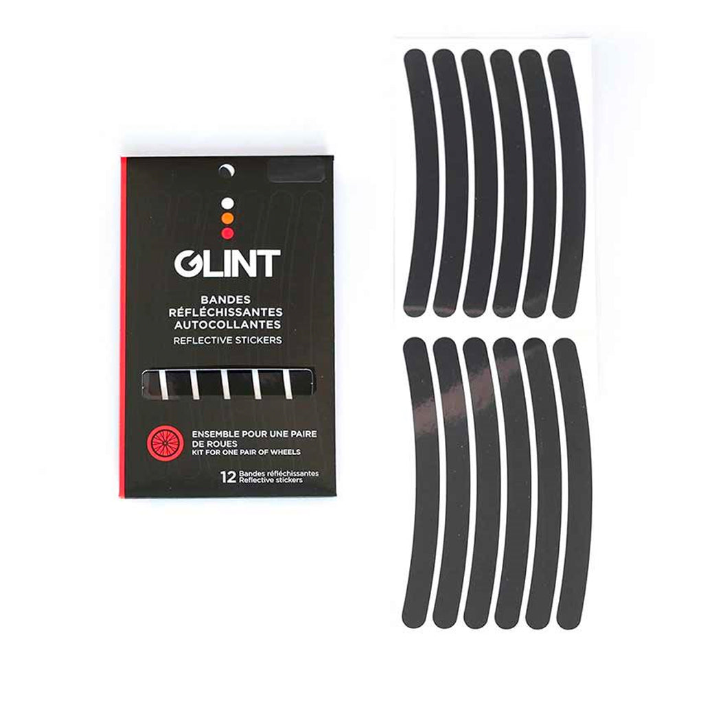 GLINT Reflective Wheel Stickers Black Kit - Steed Cycles