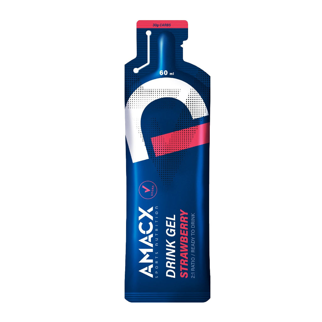 Gel de boisson nutrition sportive Amacx saveur fraise (pack de 12)