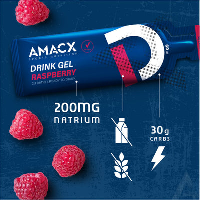 Amacx Sports Nutrition Drink Gel Raspberry (12 pack)