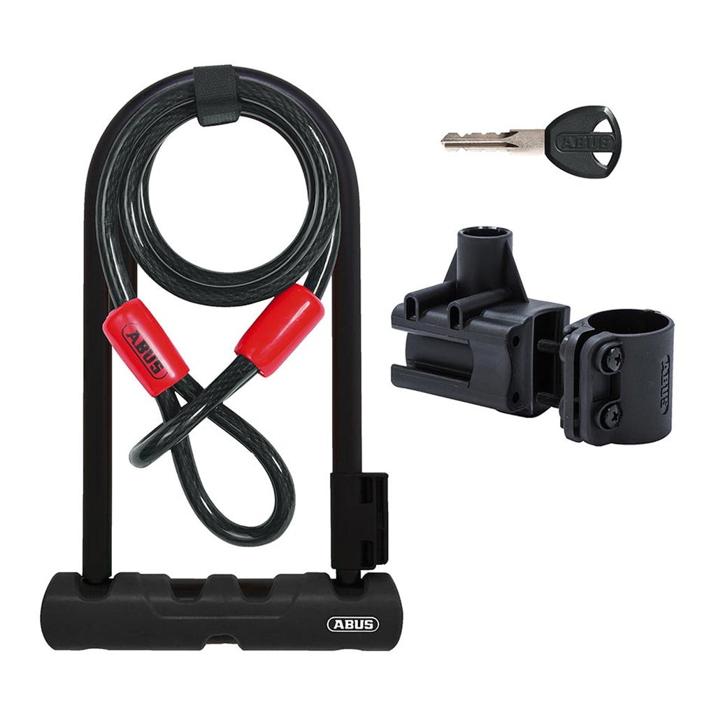 ABUS Antivol U 410K Ultra – 12 Mm Acier Trempé, Support Transport Vélo, Vert 150HB180, Très Haute Sécurité