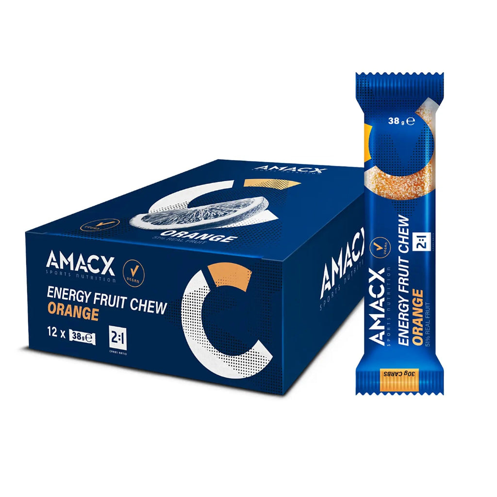 Amacx Nutrition Sportive Énergie Fruit à Mâcher Orange (12 pack)