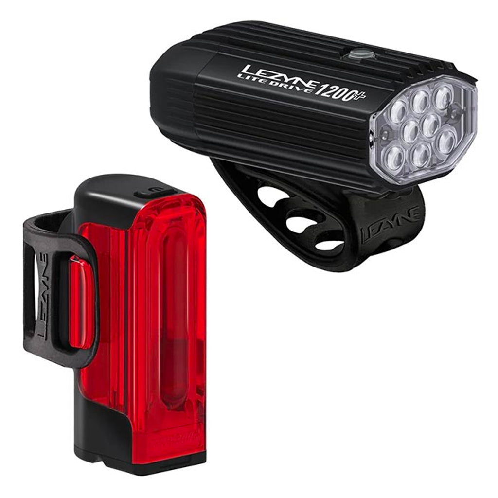 Lezyne Lite Drive 1200+ / Strip Drive Pro 400+ LED Light Set