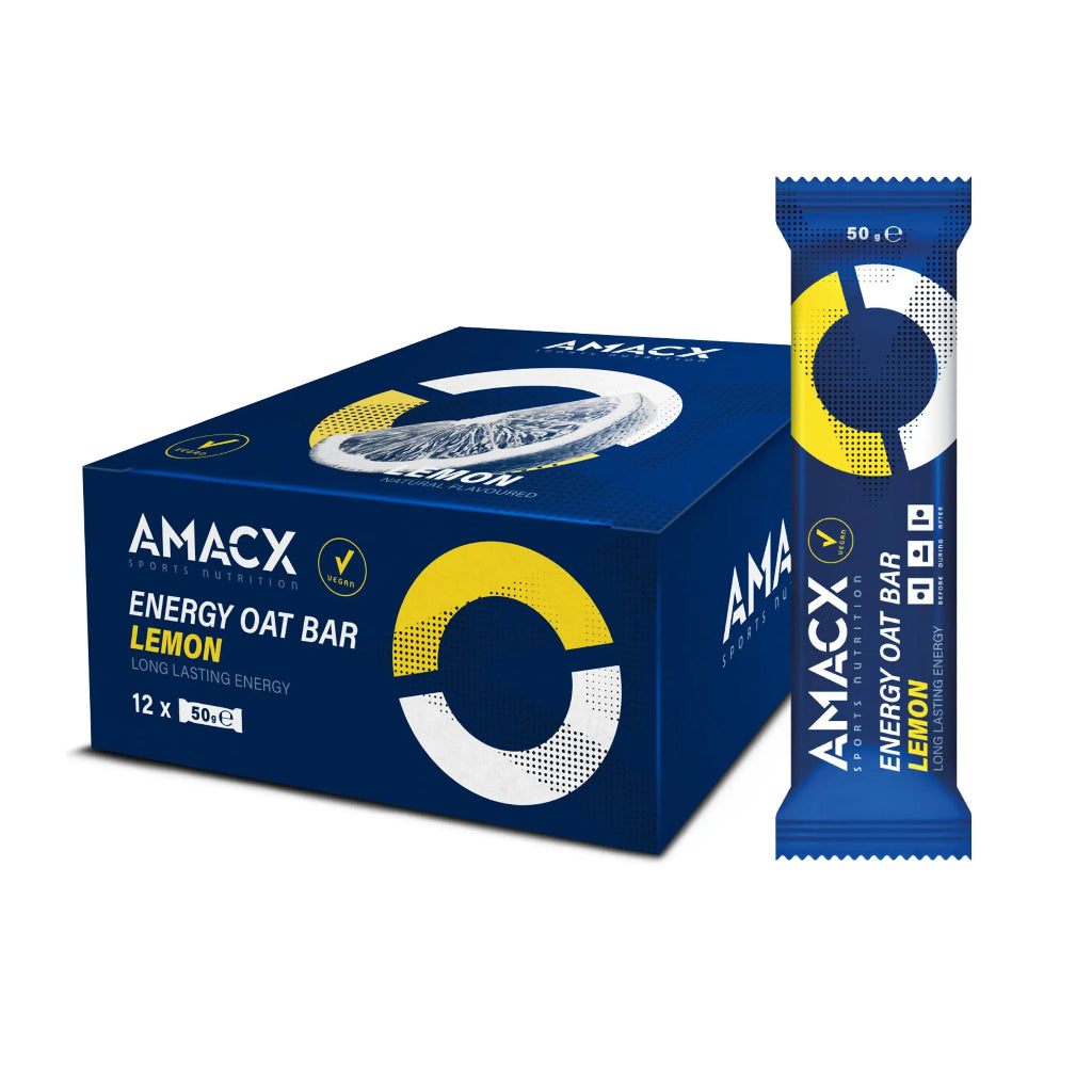 Barre d'avoine énergétique Amacx Sports Nutrition Citron (paquet de 12)
