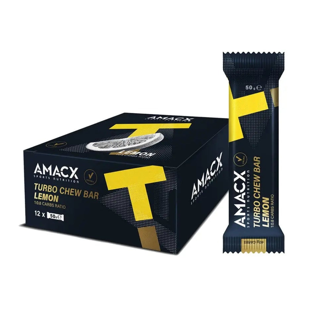 Barre à mâcher Turbo au citron Amacx Sports Nutrition (pack de 12)