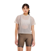Peppermint Cycling Co. Backroads Crop Mesh Femme