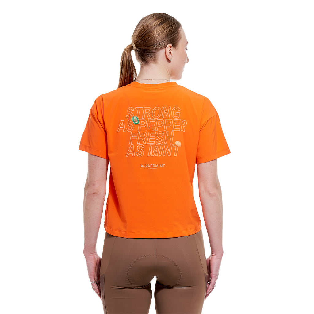 T-shirt court Backroads pour femmes de Peppermint Cycling Co.