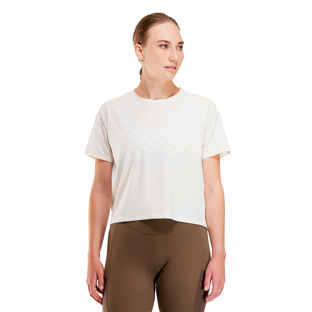 T-shirt court Backroads pour femmes de Peppermint Cycling Co.