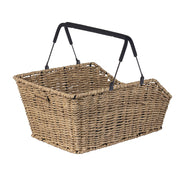 Basil Cento Rattan Look MIK - Bicycle Basket - Rear