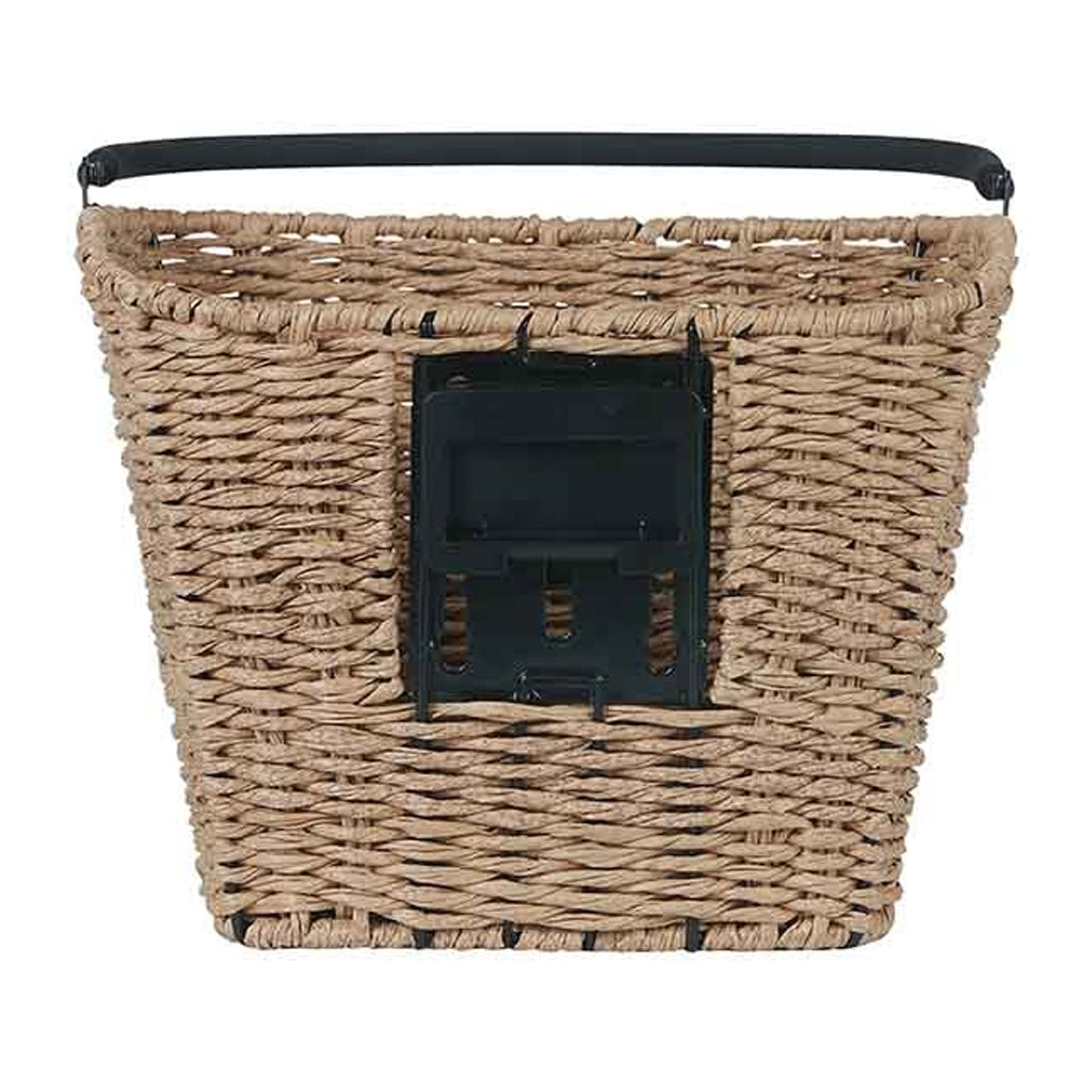 Basil Bremen Rattan Look KF - Bicycle Basket - Front