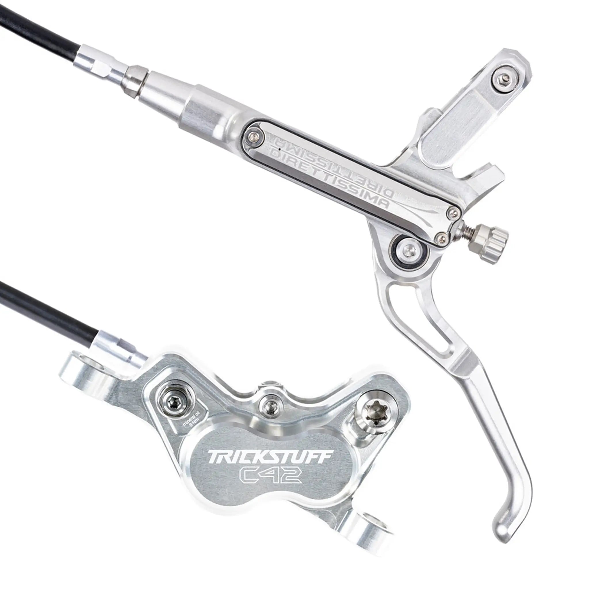 Trickstuff Direttissima 4-Piston Kevlar Post Mount Hydraulic Disc Brake Set