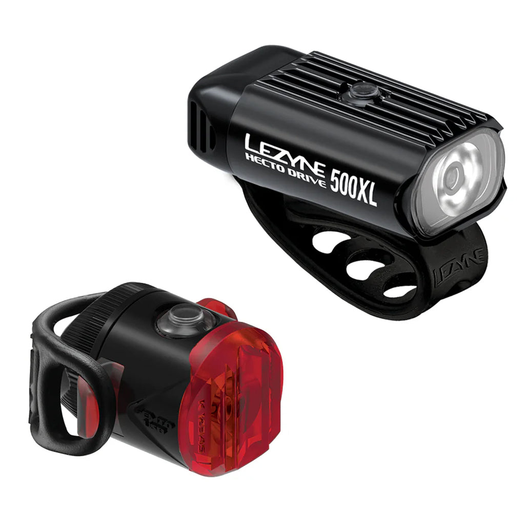 Lezyne Hecto Drive 500XL / Femto USB C Paire - Ensemble de lampes vélo LED avant et arrière