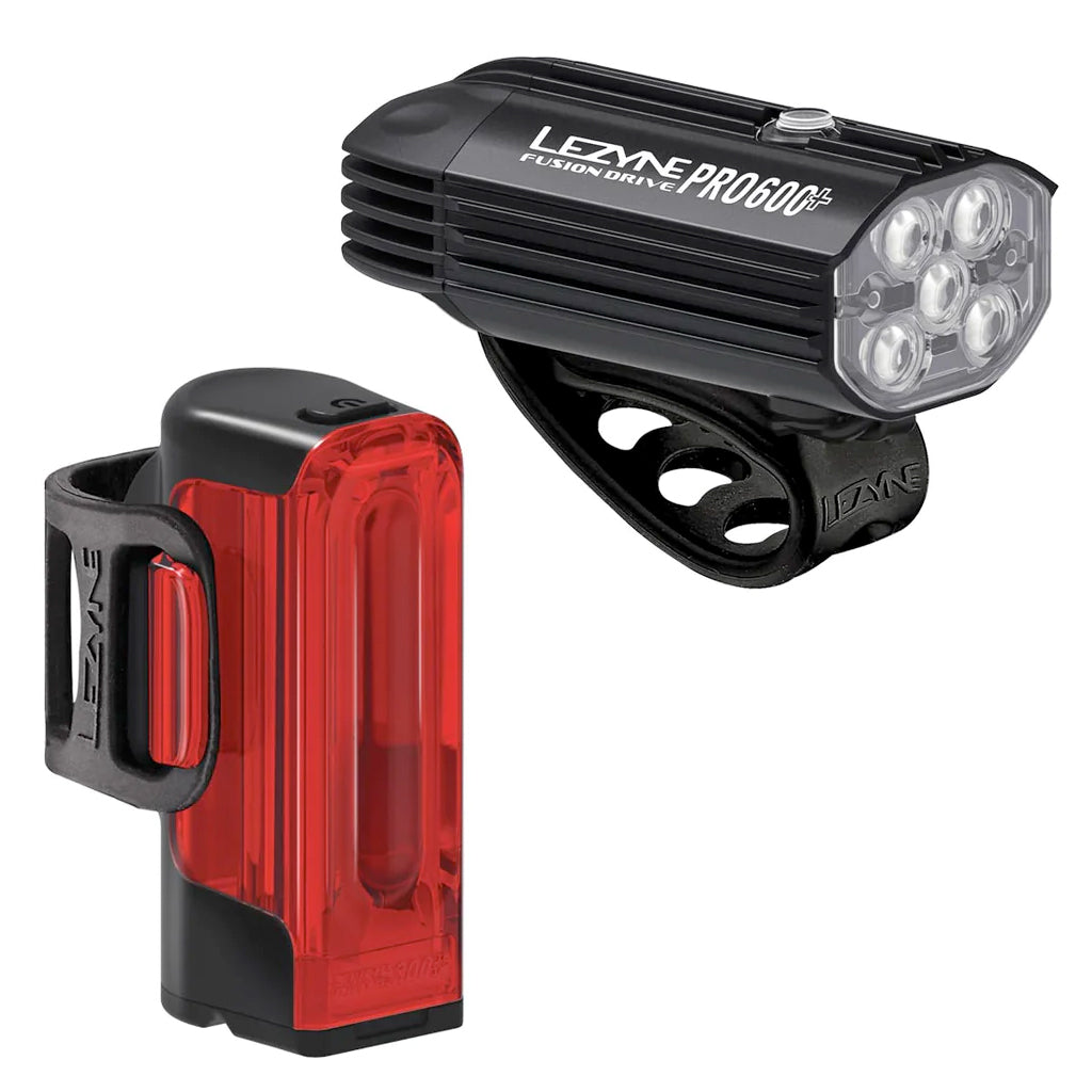 Lezyne Fusion Drive Pro 600+ / Strip Drive 300+ LED Light Set