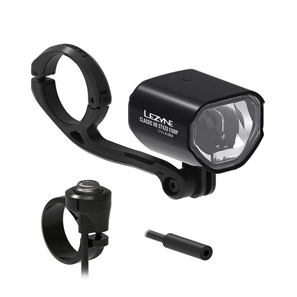Lezyne E-bike Classic HB StVZO E1000+ Premium lampe avant LED pour vélo électrique
