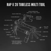 Lezyne RAP II 20 Outil Multifonction Tubeless