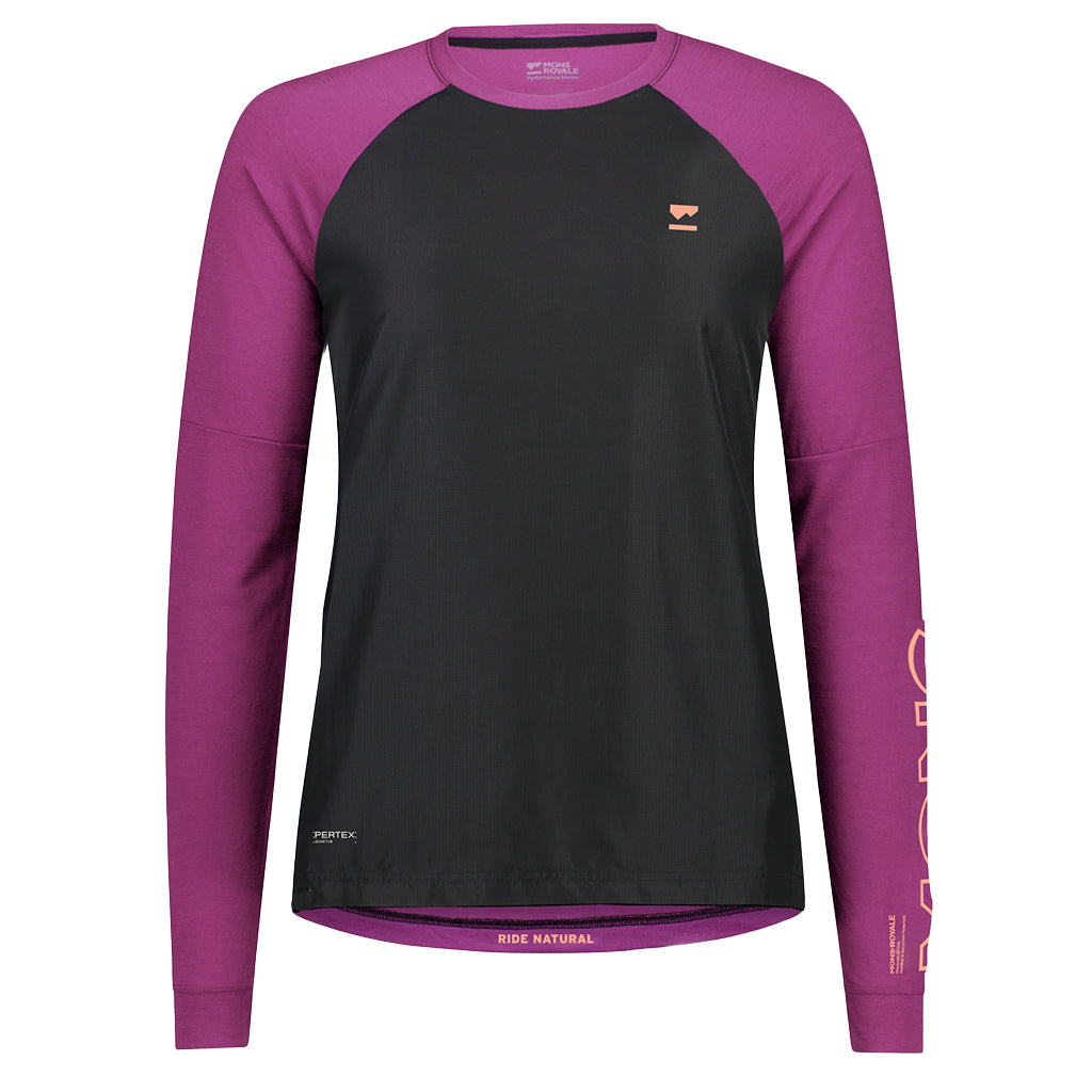 Maillot coupe-vent vélo en mérinos Tarn pour femme Mons Royale