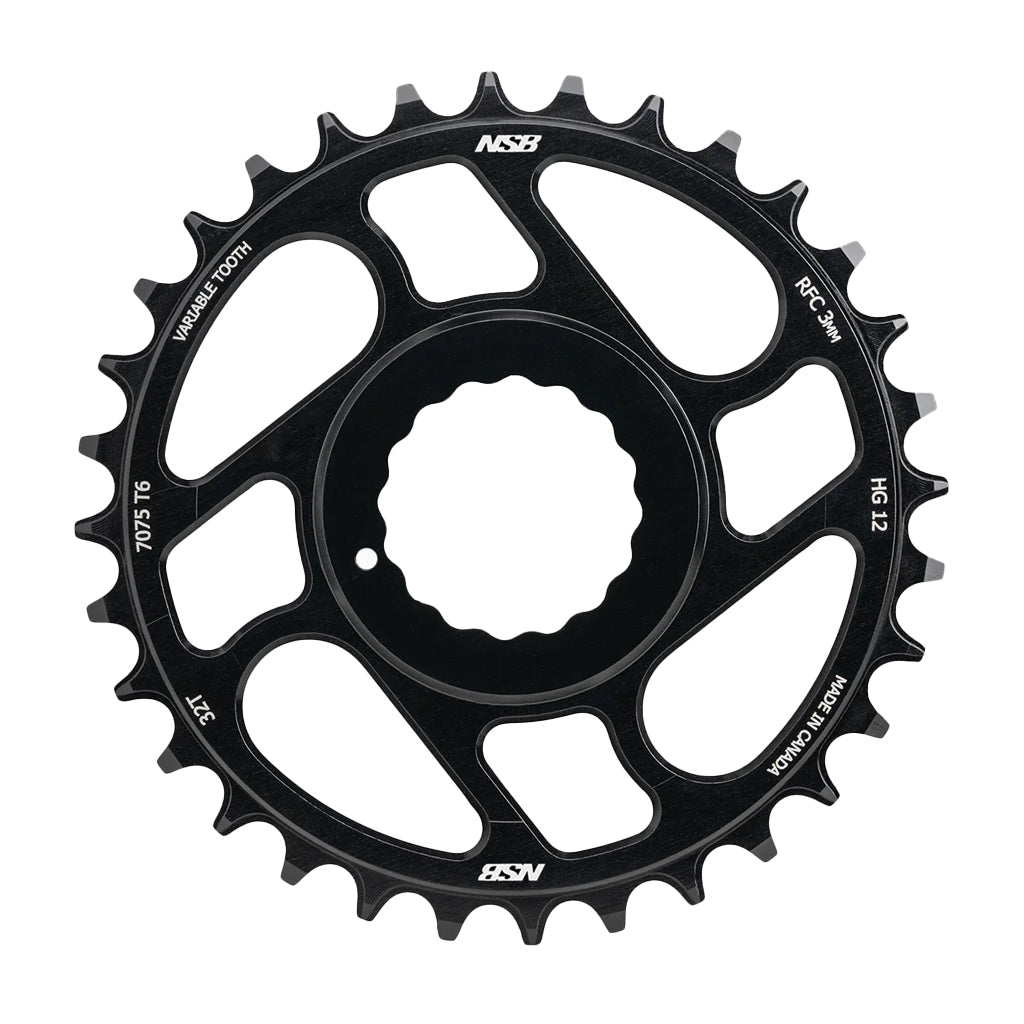 North Shore Billet Variable Tooth Chainring Direct Mount Shimano 12-Speed RaceFace Cinch Boost