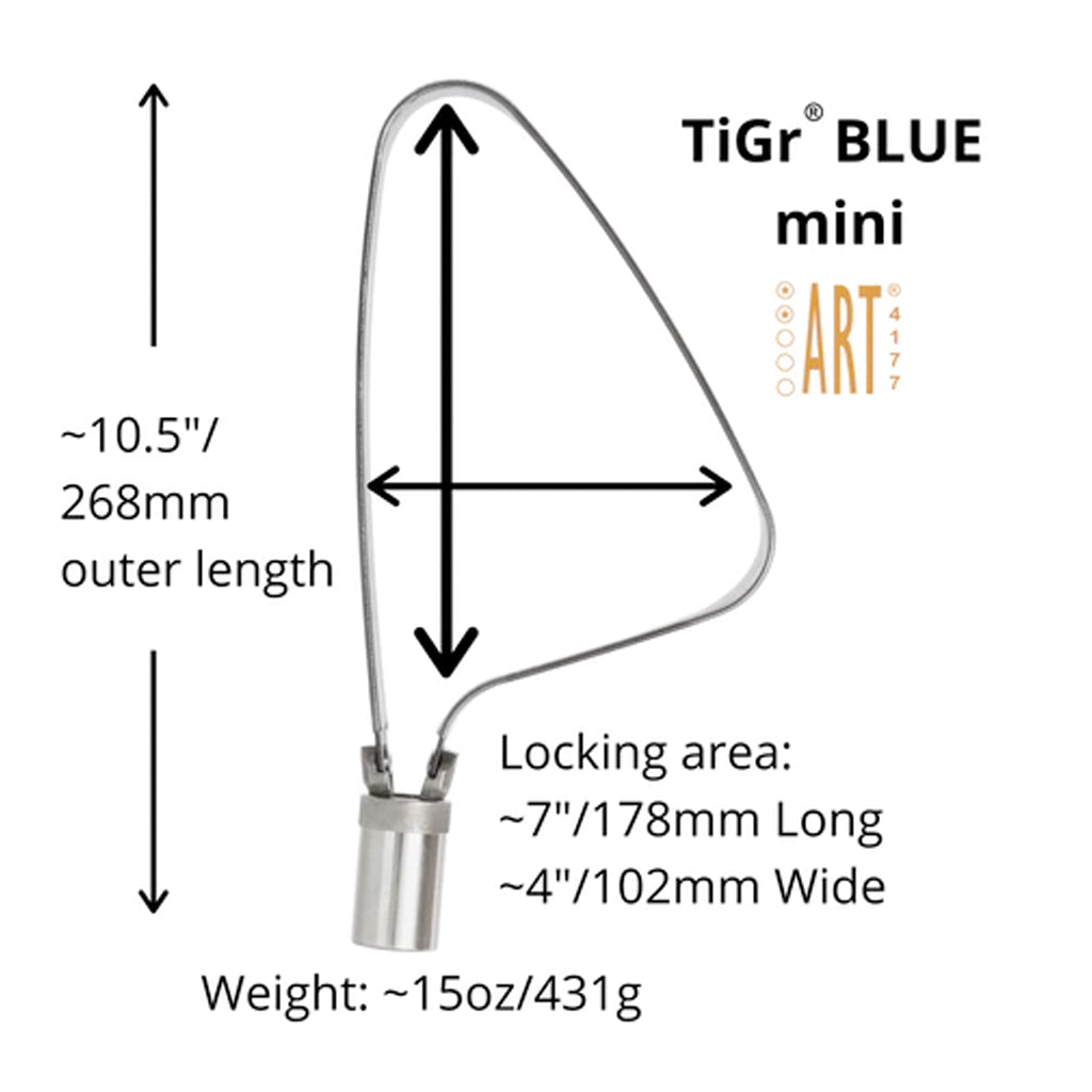 TiGr BL400 HCS 1.25 Mini verrou bleu avec clip (paire | identique)