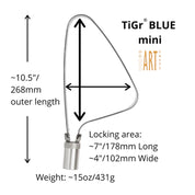 TiGr BL400 HCS 1.25 Mini verrou bleu avec clip (paire | identique)