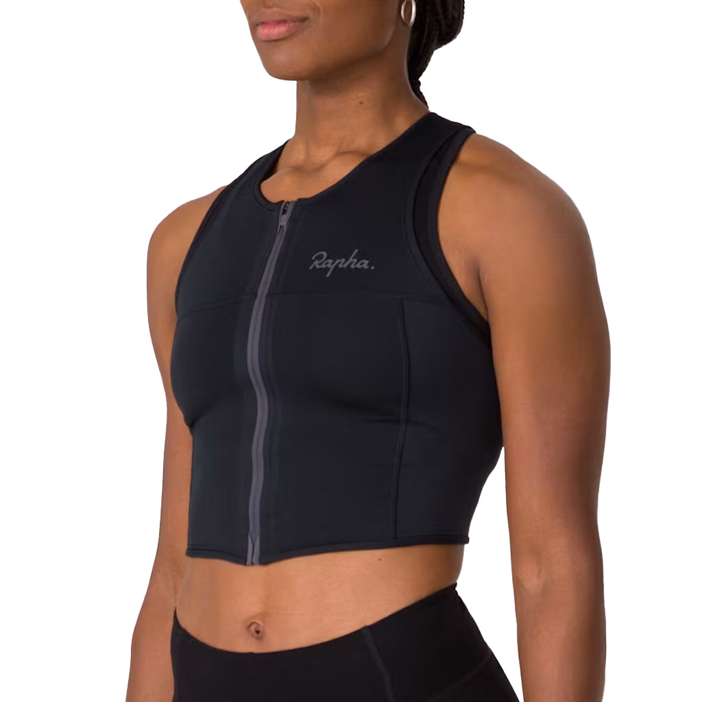 Débardeur zippé court pour femme Rapha