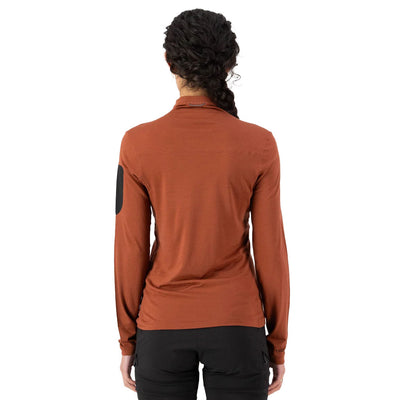 Mons Royale Women's Diversion Merino Mock Neck Jersey Long Sleeve