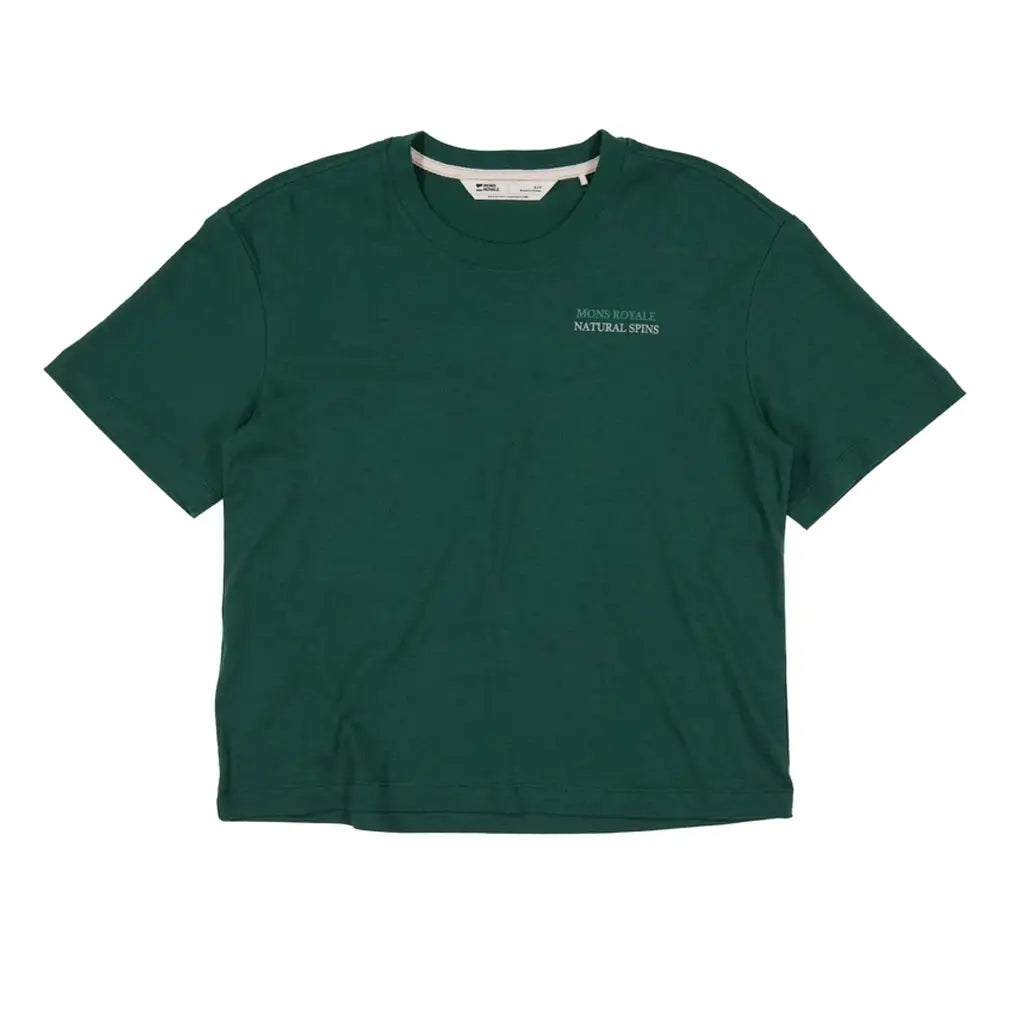 T-shirt à manches courtes pour femme Mons Royale Yonder en mérinos et coton biologique