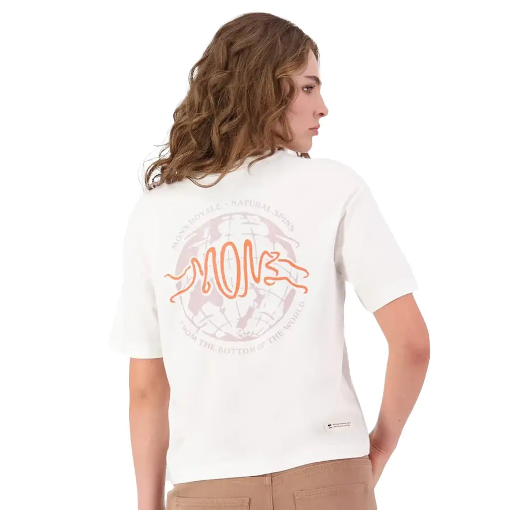 T-shirt à manches courtes pour femme Mons Royale Yonder en mérinos et coton biologique