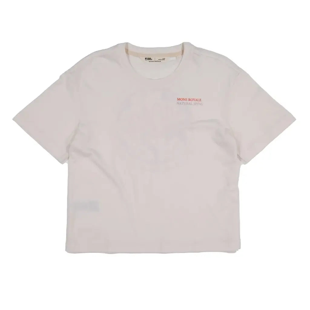T-shirt à manches courtes pour femme Mons Royale Yonder en mérinos et coton biologique