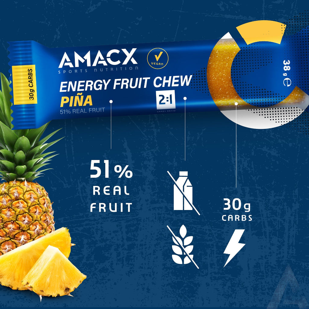 Amacx Sports Nutrition Energy Fruit Chew Piña (12 pack)