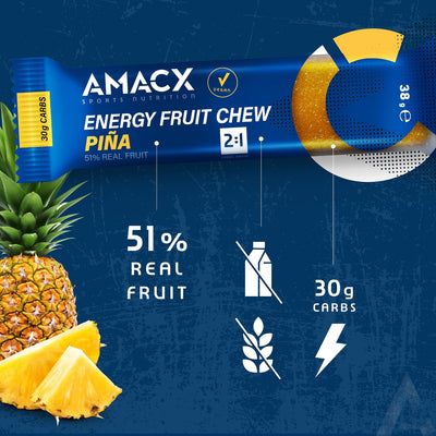 Amacx Sports Nutrition Energy Fruit Chew Piña (12 pack)