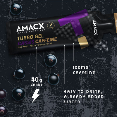 Amacx Sports Nutrition Turbo Gel Cassis Caffeine (12 pack)