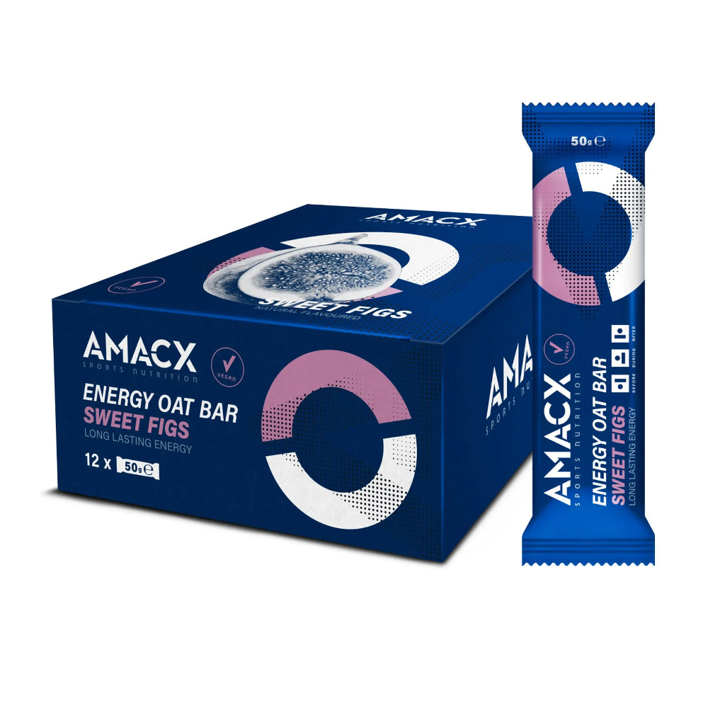 Barre d'énergie à l'avoine Amacx Nutrition Sportive Figues Douces (pack de 12)