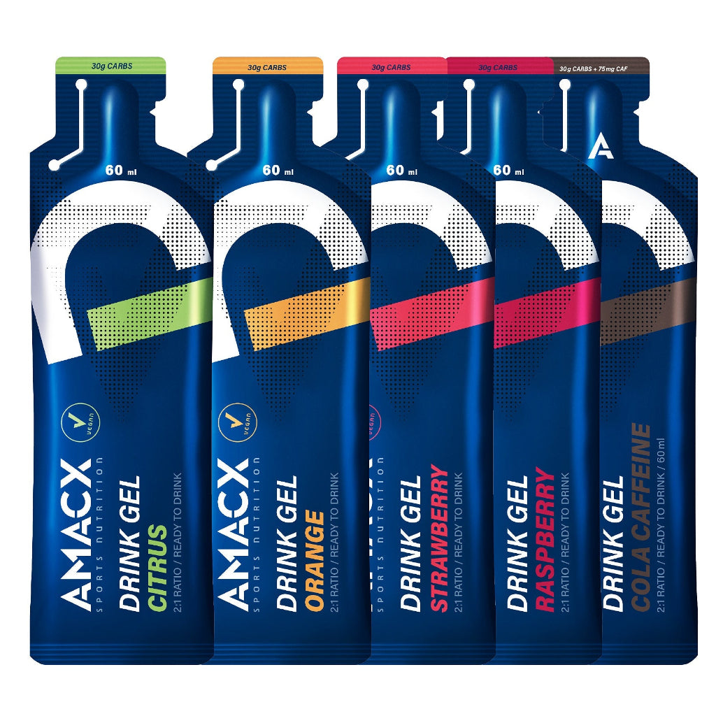 Gel de boisson nutrition sportive Amacx saveur fraise (pack de 12)