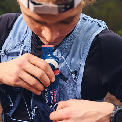 Gel de boisson nutrition sportive Amacx saveur fraise (pack de 12)