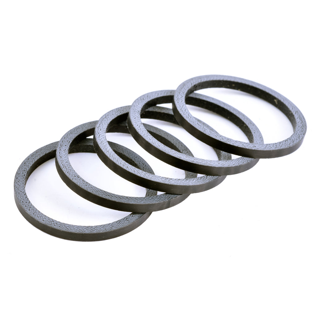 Entretoise de jeu de direction Wheels Manufacturing 1-1/8'' carbone mat