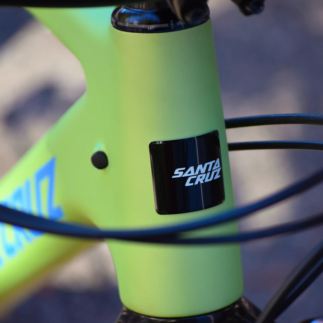 Santa Cruz Highball headtube badge, seafoam frame