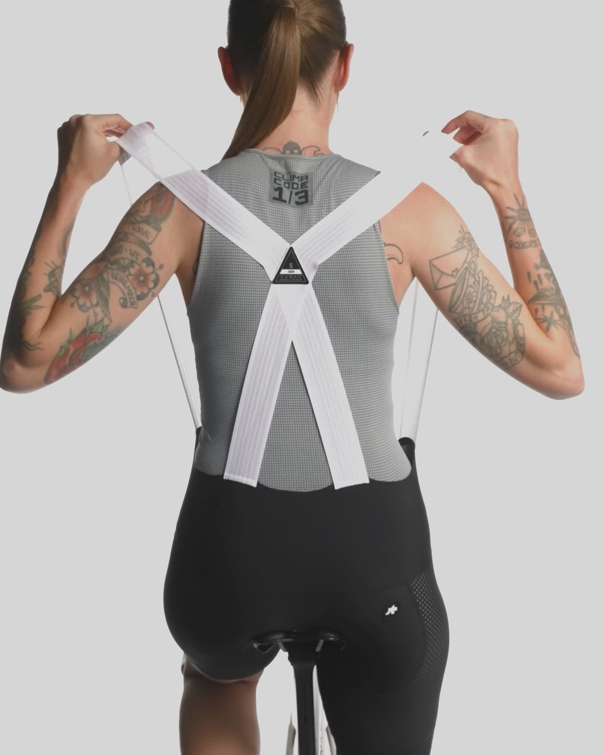 Cuissard long à bretelles de cyclisme indoor pour femme Assos Mille GT S11