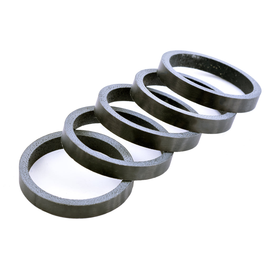 Entretoise de jeu de direction Wheels Manufacturing 1-1/8'' carbone mat