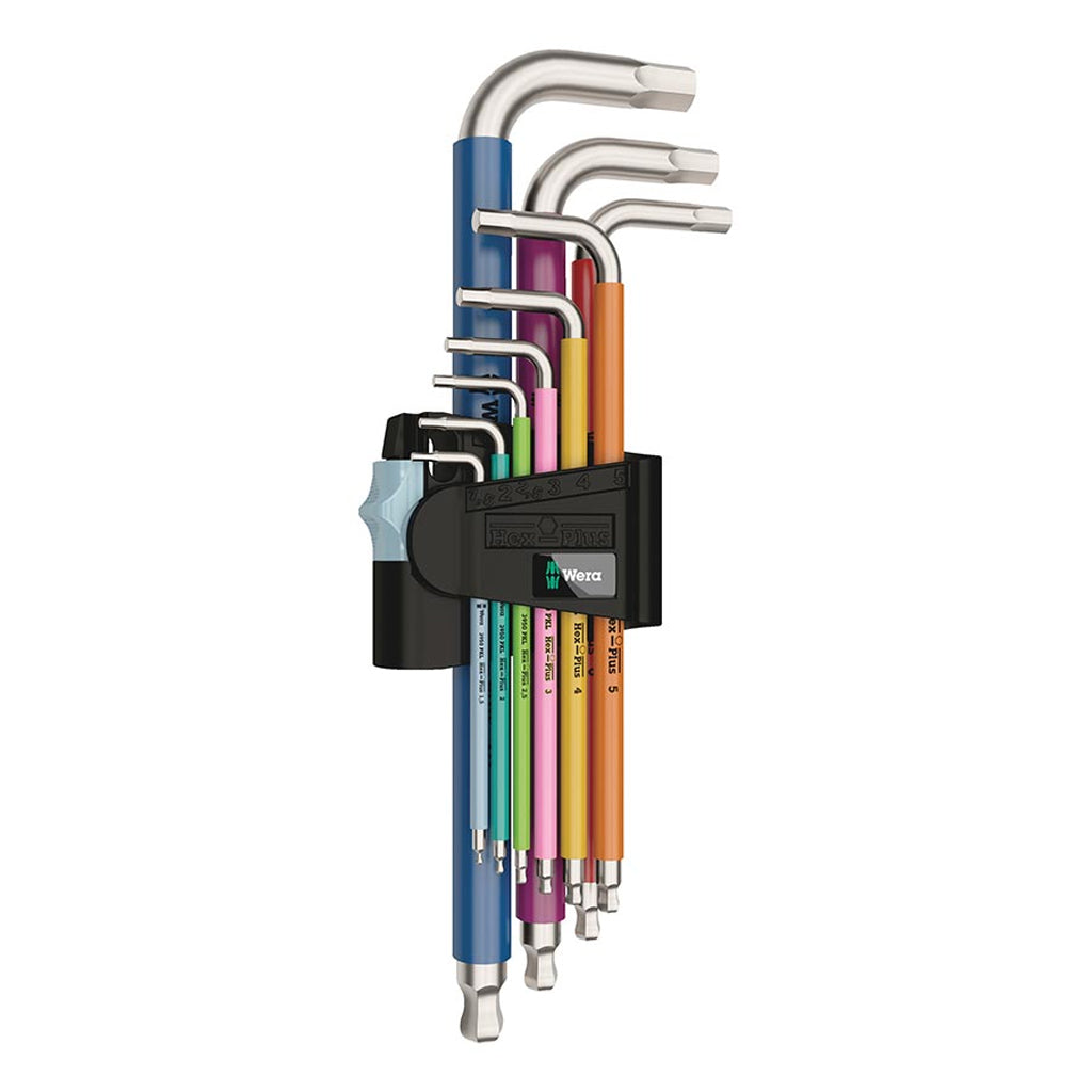 Wera Tools 3950/9 Hex-Plus Multicolour Metric Stainless 1 L-key set (9 Pieces)