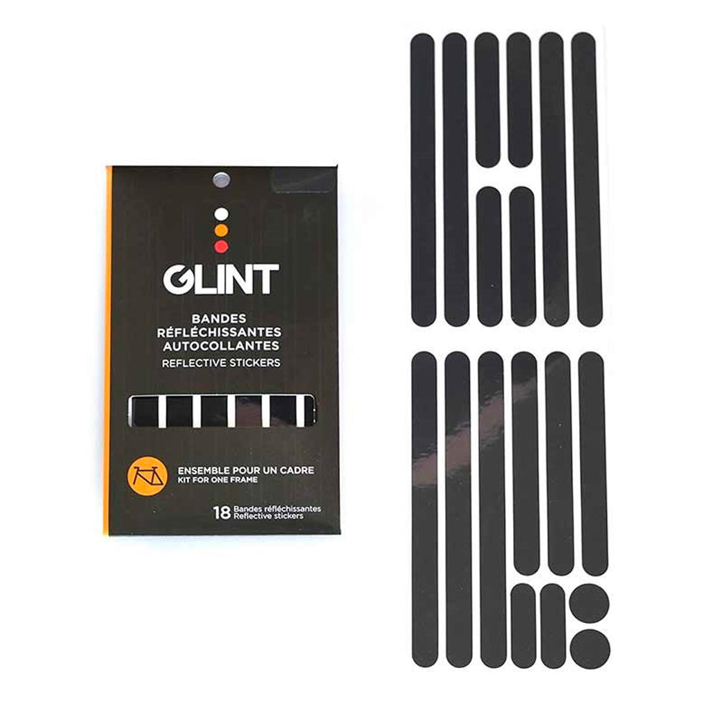 GLINT Reflective Frame Stickers Black Kit - Steed Cycles