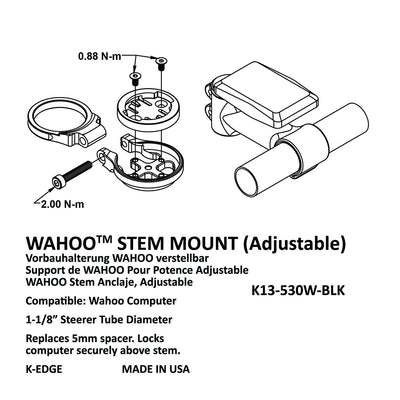 K-Edge Wahoo Element Adjustable Stem Mount