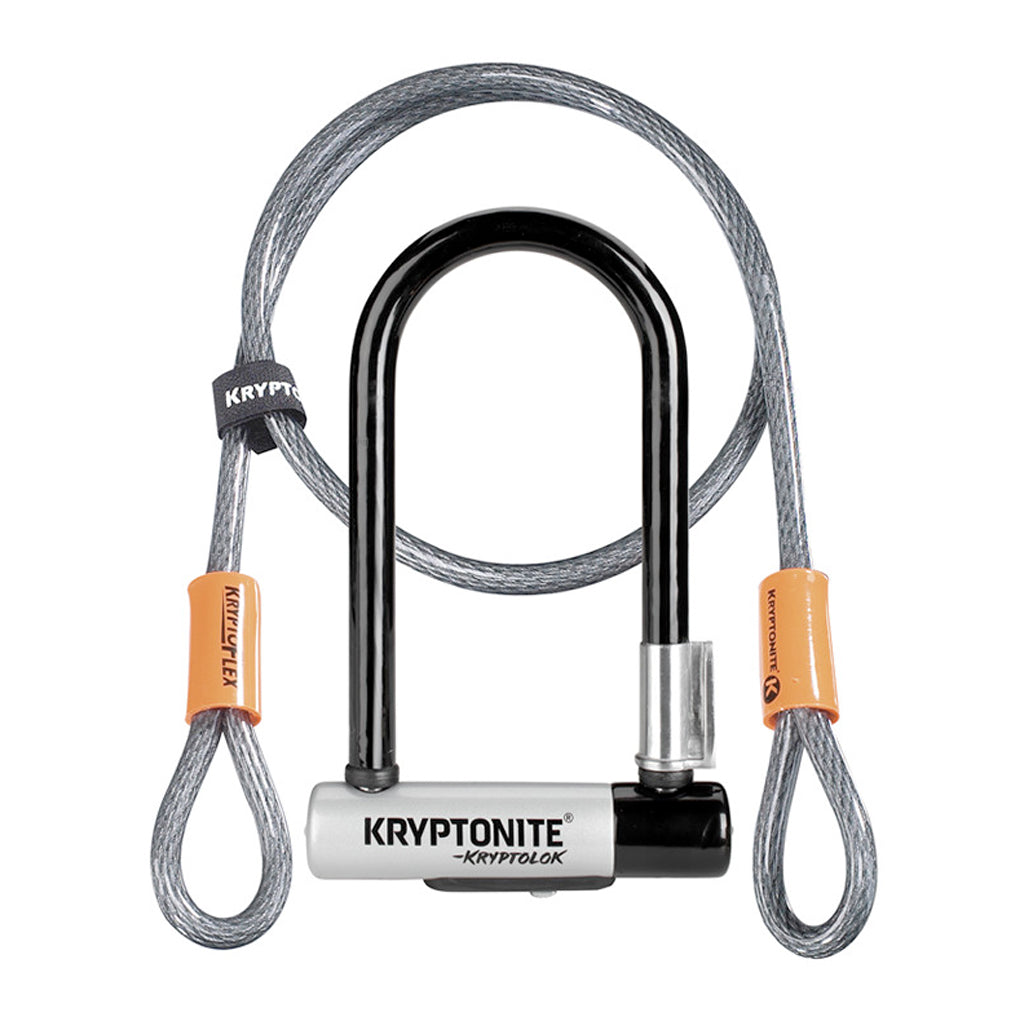 Kryptonite KryptoLok Mini-7 U-Lock w/4' Flex Cable - Steed Cycles