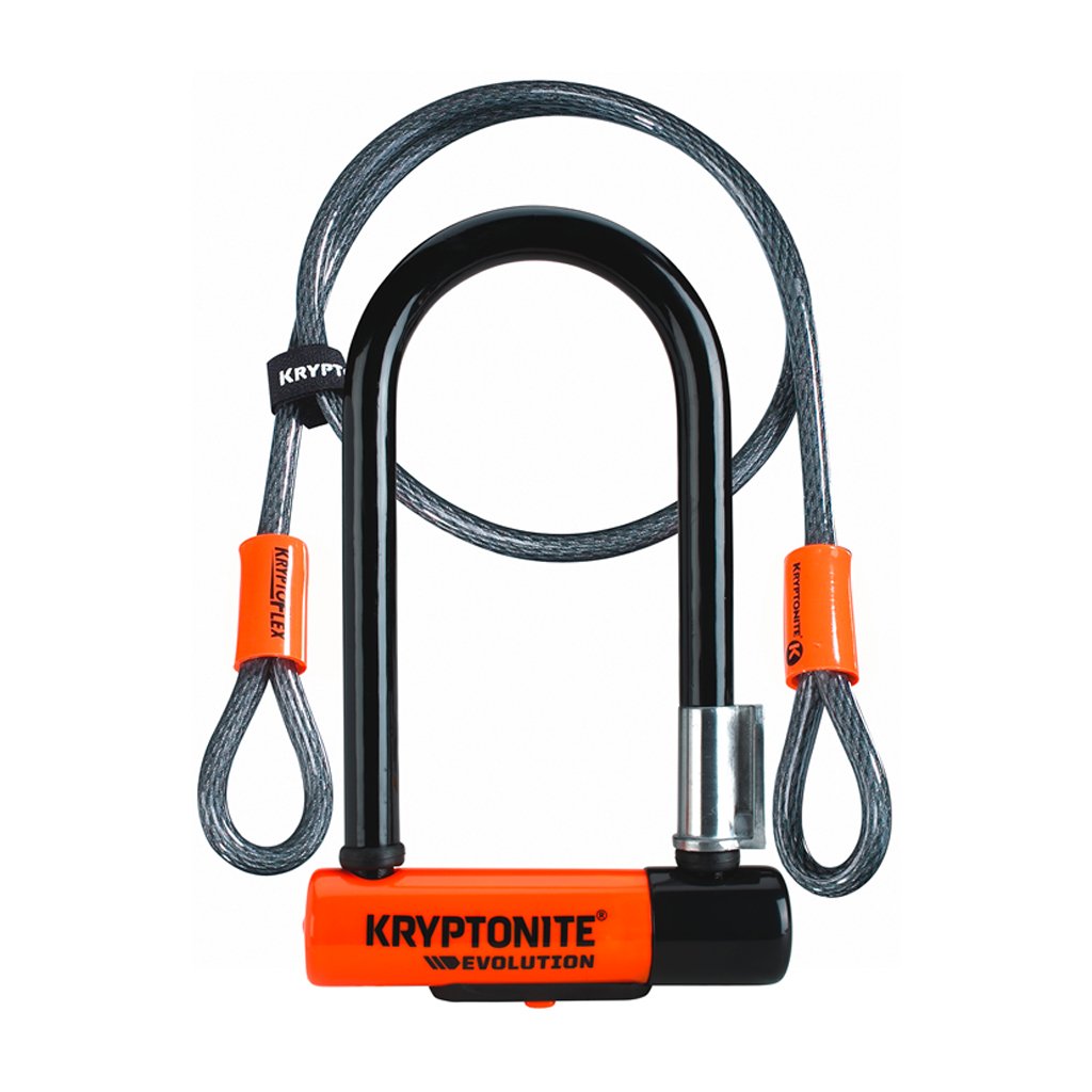 Kryptonite Evolution Mini-7 U-Lock with 4' Flex Cable - Steed Cycles