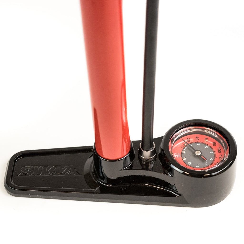 Silca Pista Red Floor Pump - Steed Cycles