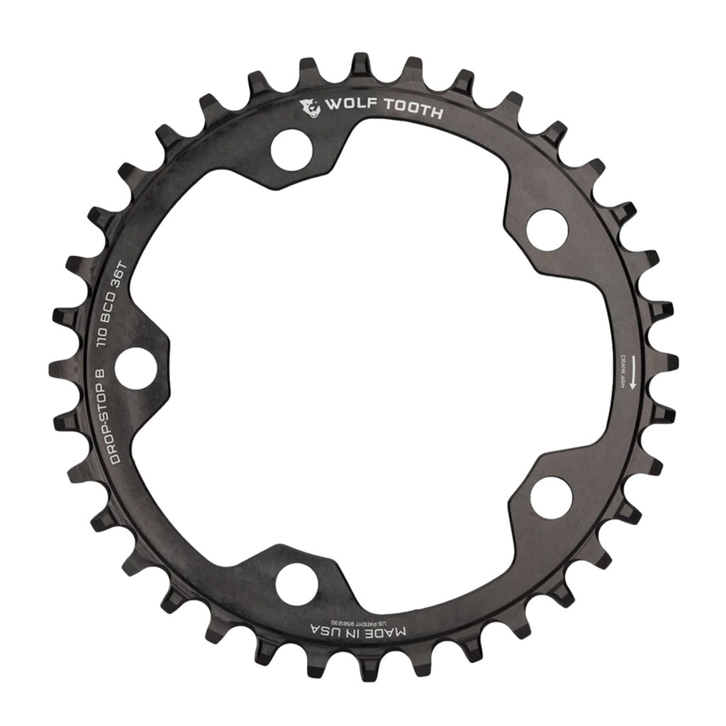 Wolf Tooth Components 110 BCD 5-Bolt Drop Stop Direct Mount Chainring 10/12sp 36T