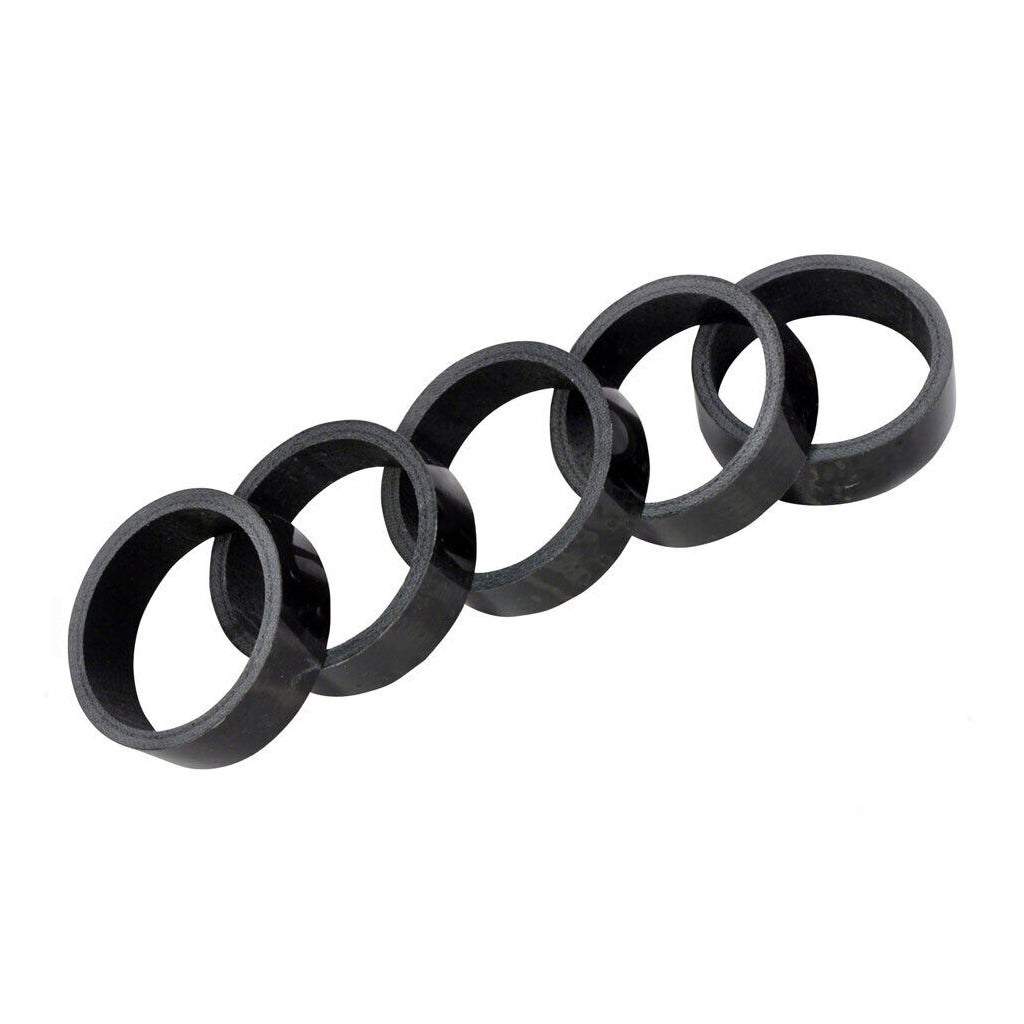 Wheels Manufacturing Carbon Fibre Headset Spacers 1 1/8"x10mm (5 Pieces)